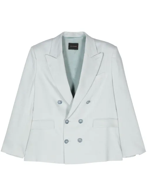 Blazer en lin à boutonnière croisée - THE ANDAMANE - Modalova