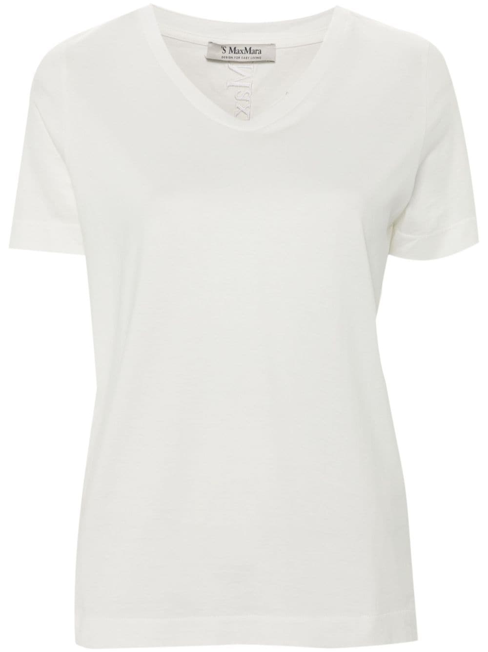 'S Max Mara embroidered-logo cotton T-shirt
