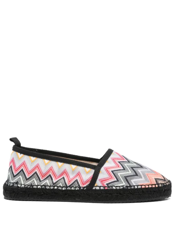 Missoni Chevron-knit Espadrilles in Black