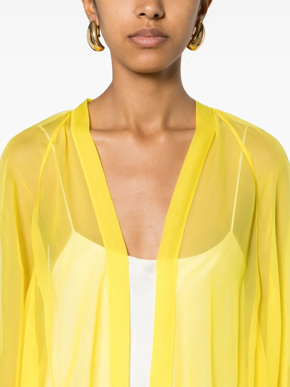 Max Mara Medicea Silk Chiffon Duster Coat