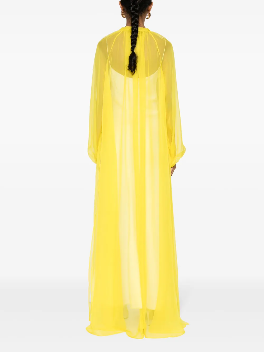 Max Mara Medicea Silk Chiffon Duster Coat