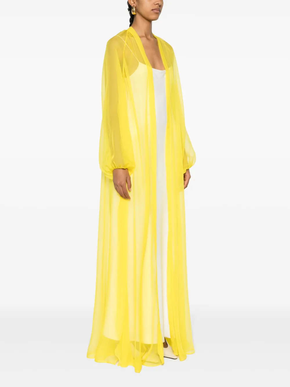 Max Mara Medicea Silk Chiffon Duster Coat