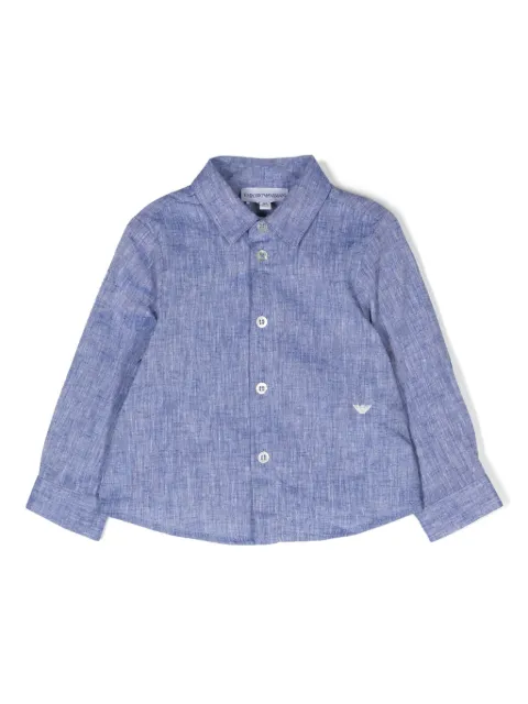 Emporio Armani Kids classic-collar chambray shirt
