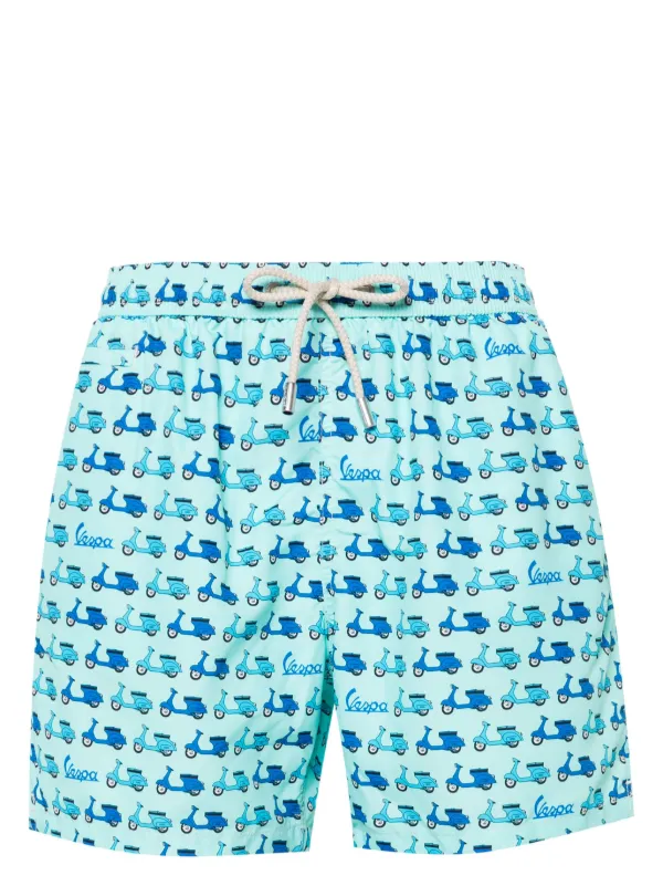 MC2 Saint Barth x Vespa Swim Shorts Blue FARFETCH IL