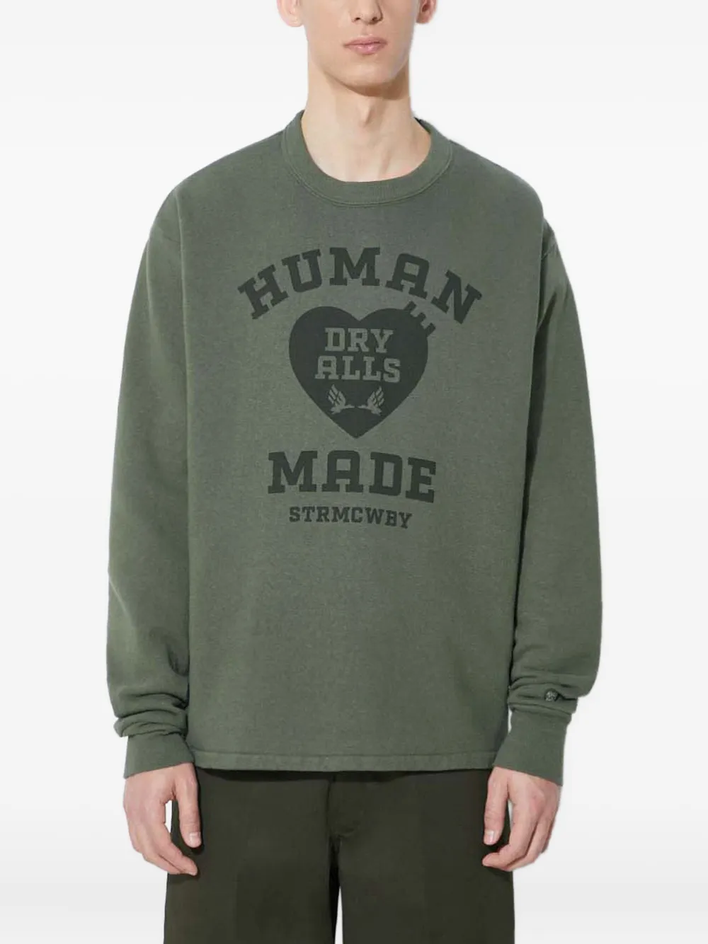 Human Made logo-print sweatshirt - Verde