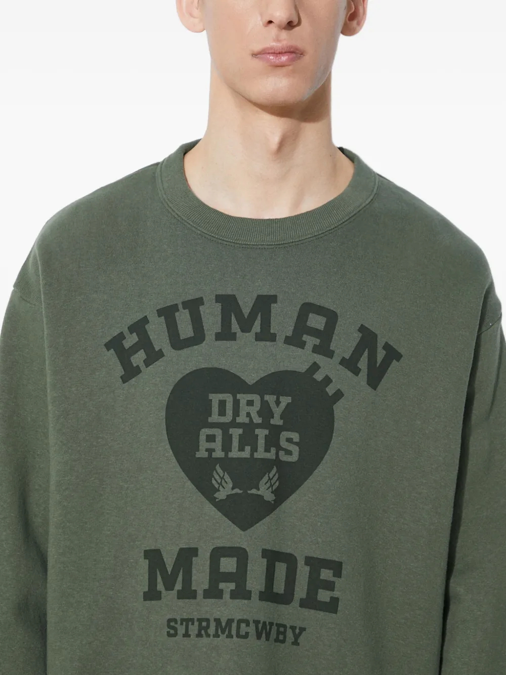 Human Made Sweater met logoprint Groen