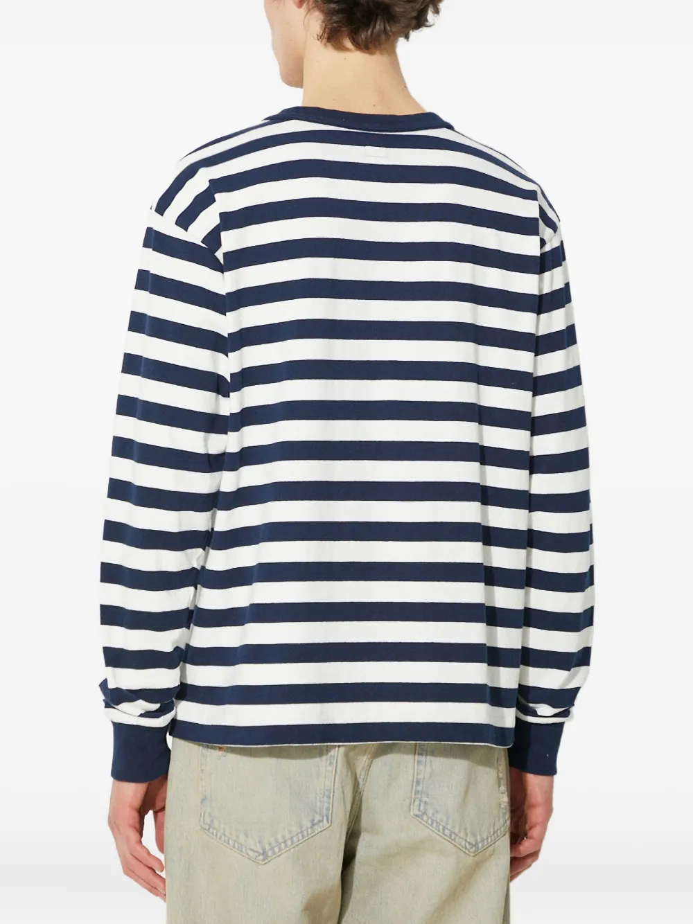 Human Made Gestreept T-shirt met lange mouwen Wit