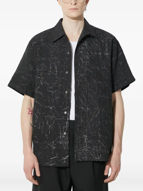 Han Kjøbenhavn crackle-print short-sleeve shirt