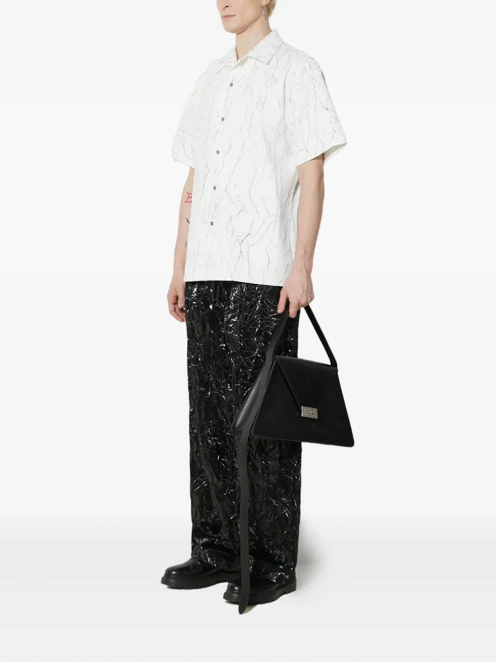 Han Kjøbenhavn Broek met trekkoord en textuur Zwart