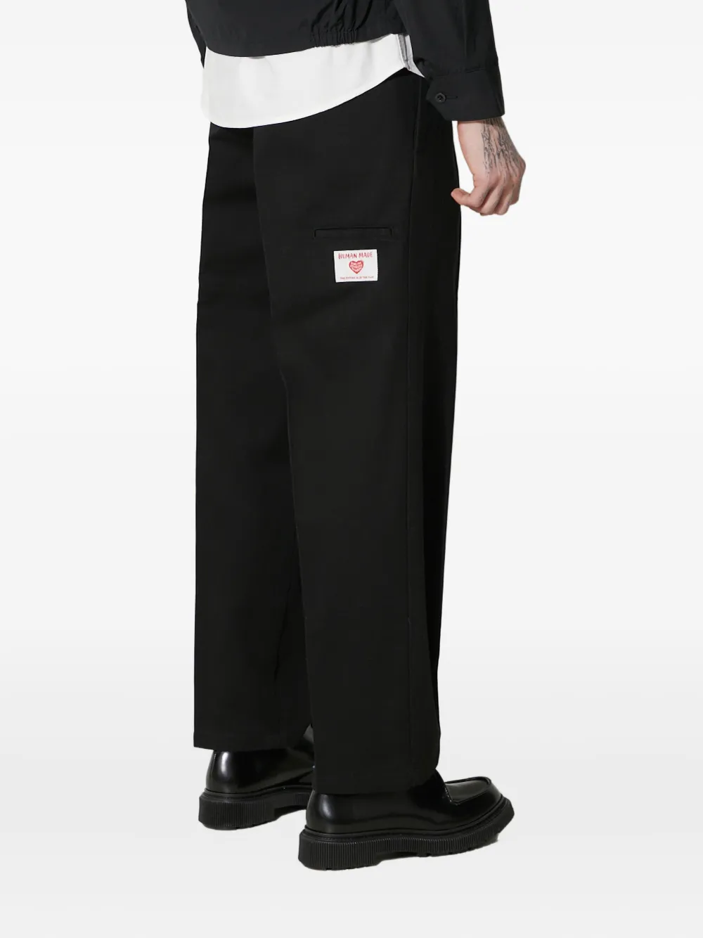 Human Made pleated trousers Zwart
