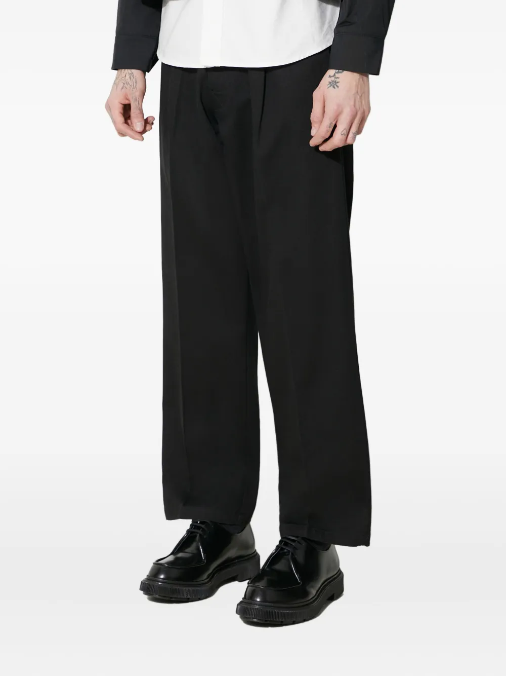 Human Made pleated trousers Zwart