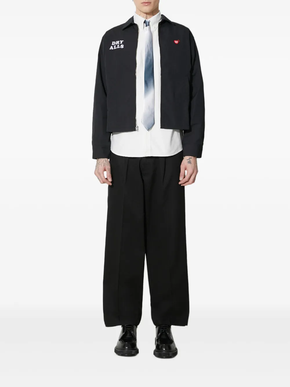 Human Made pleated trousers Zwart