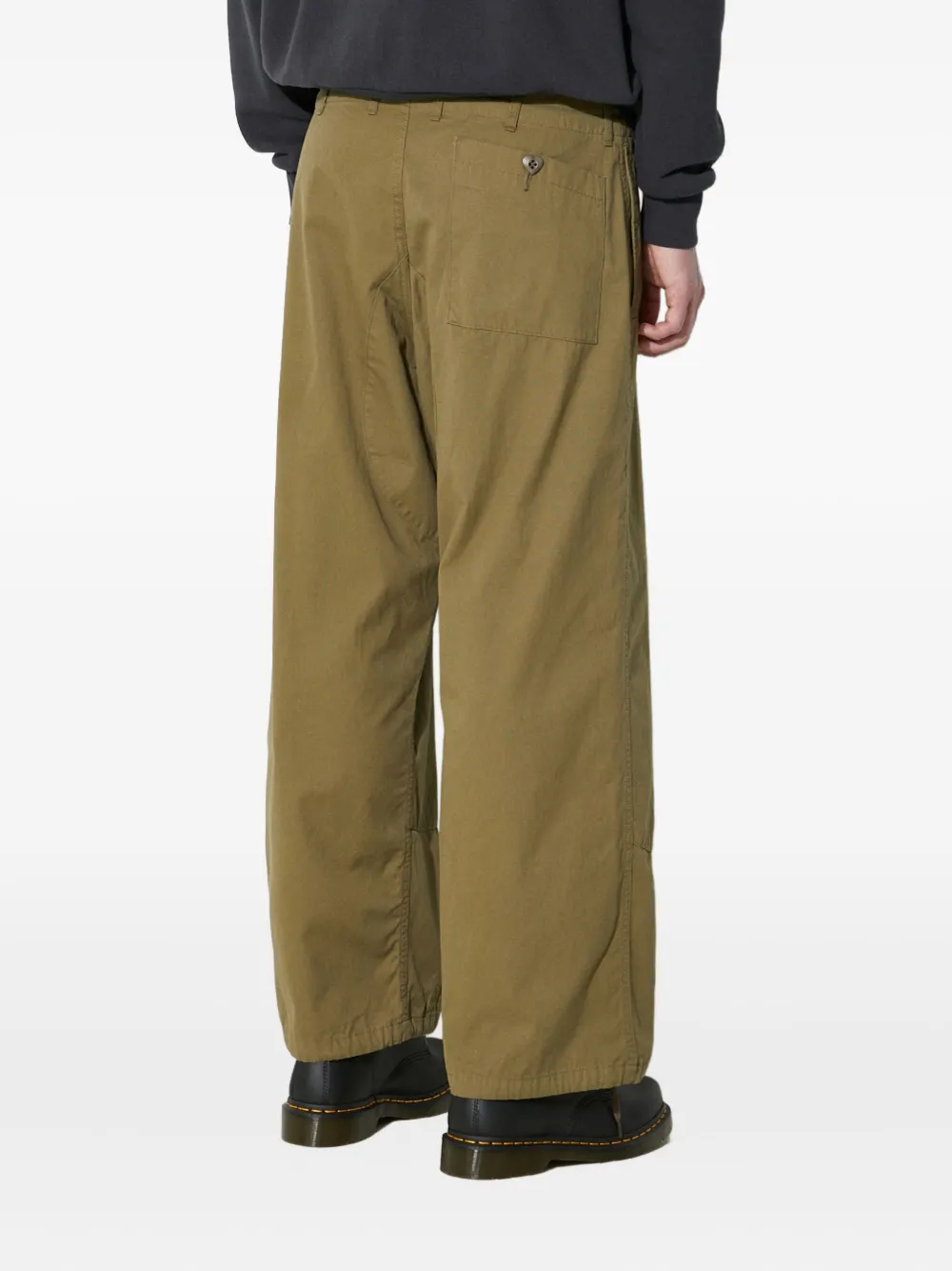 Human Made logo-patch trousers Groen