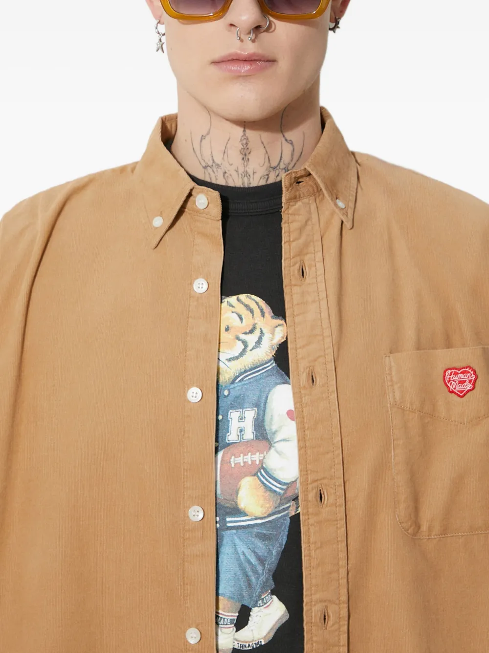 Human Made Katoenen overhemd Beige