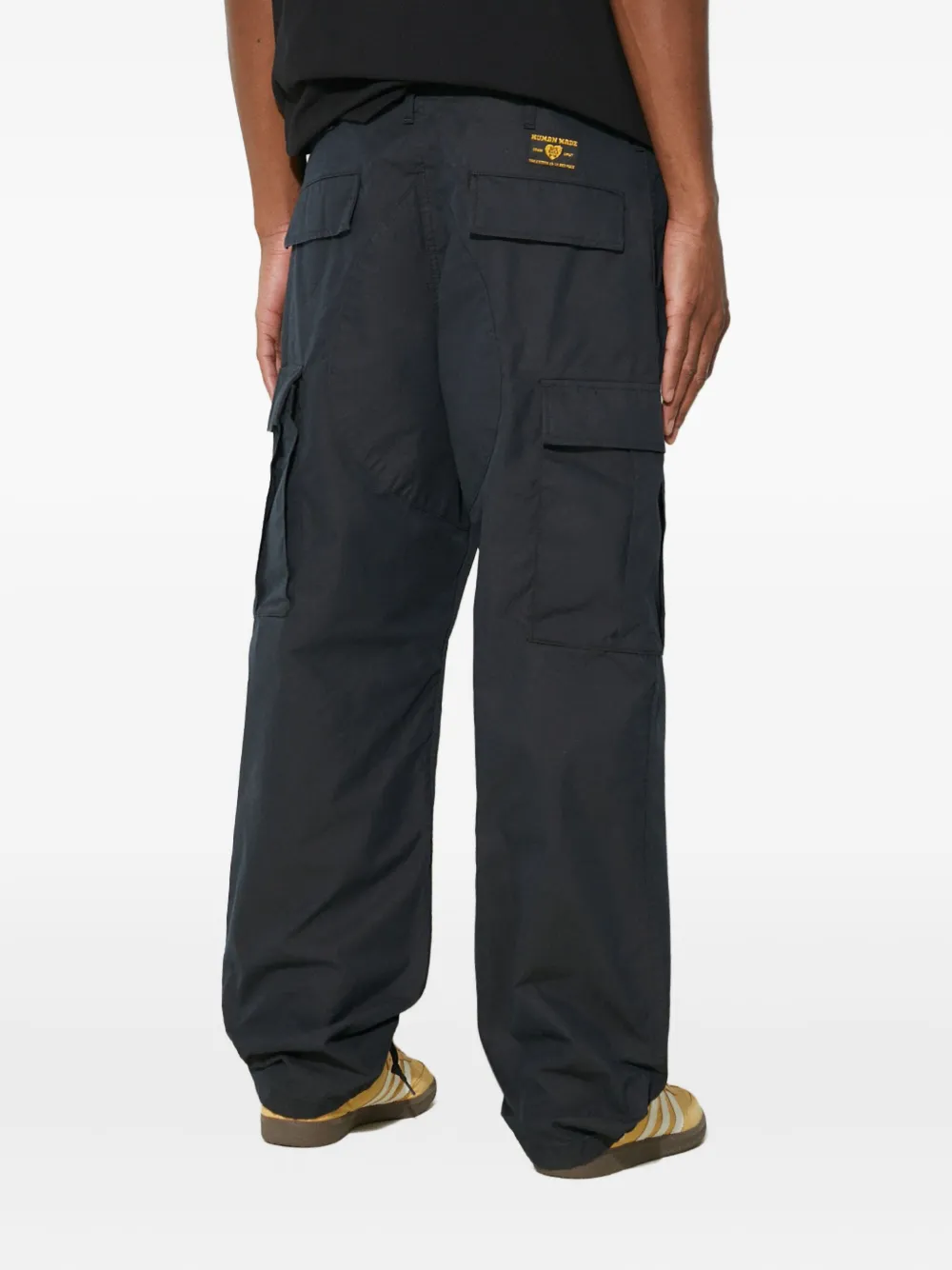 Human Made logo-patch trousers Zwart