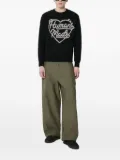 Human Made logo-patch trousers - Green