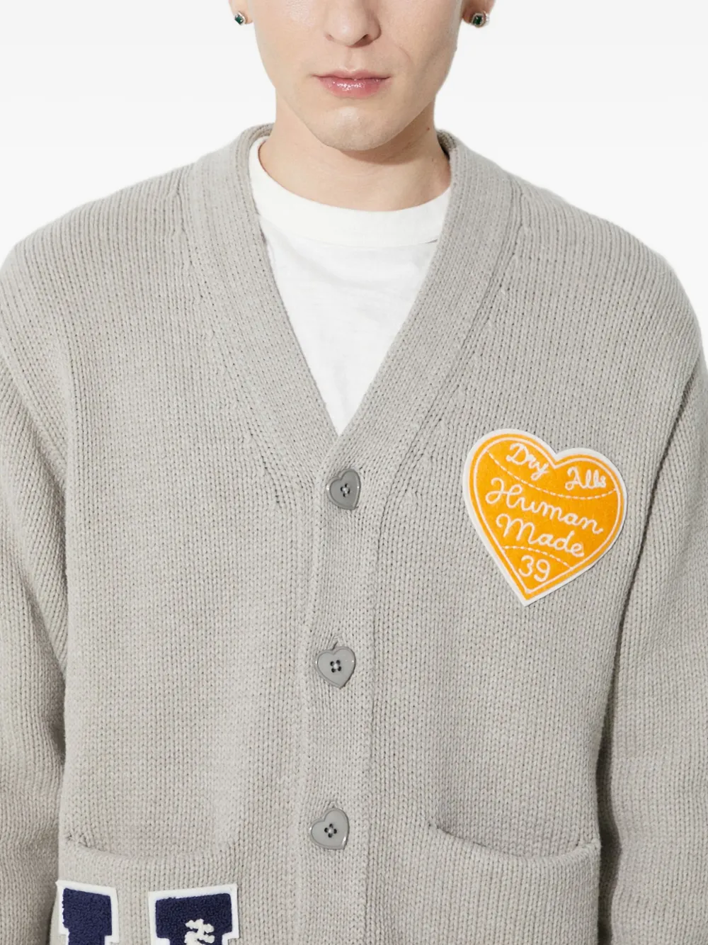 Human Made Vest met hartpatch Grijs