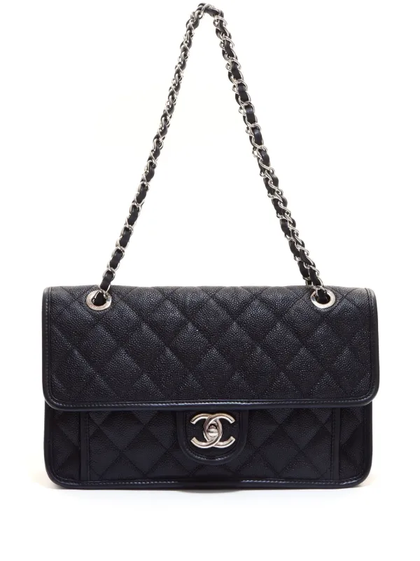 CHANEL Pre Owned 2012 2013 French Riviera Shoulder Bag Black FARFETCH CA