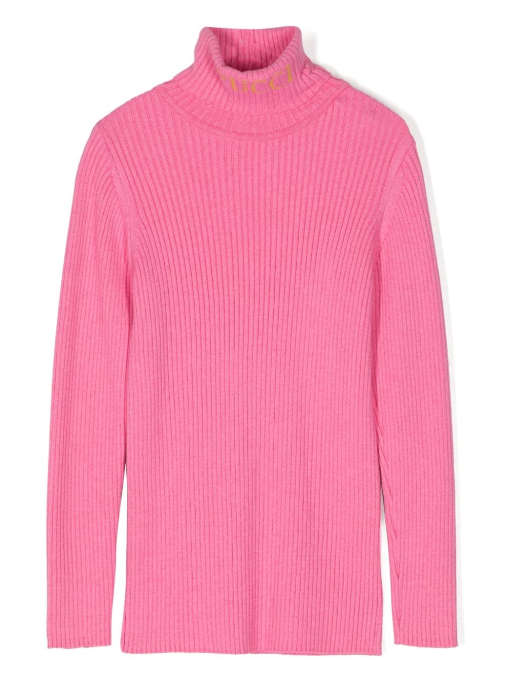 Pucci Junior Kids' Halterneck Knitted Jumper In Pink