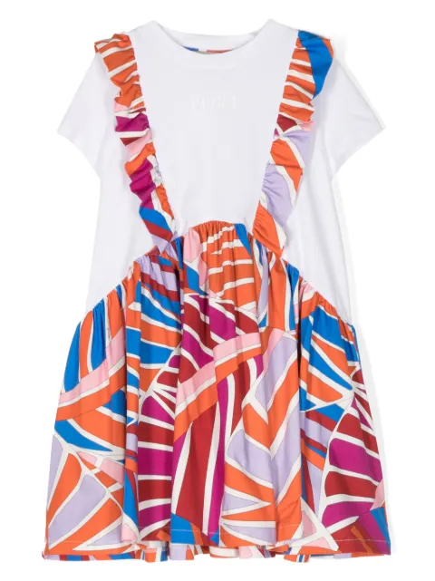 PUCCI Junior robe à imprimé géométrique