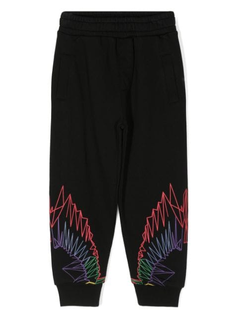 Marcelo Burlon County Of Milan Kids Wings-print elasticated-waist track pants