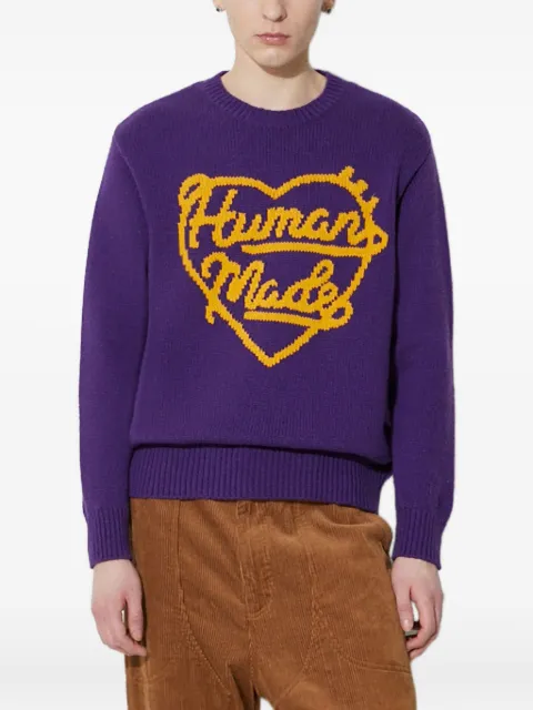 Human Made heart-logo knit jumper