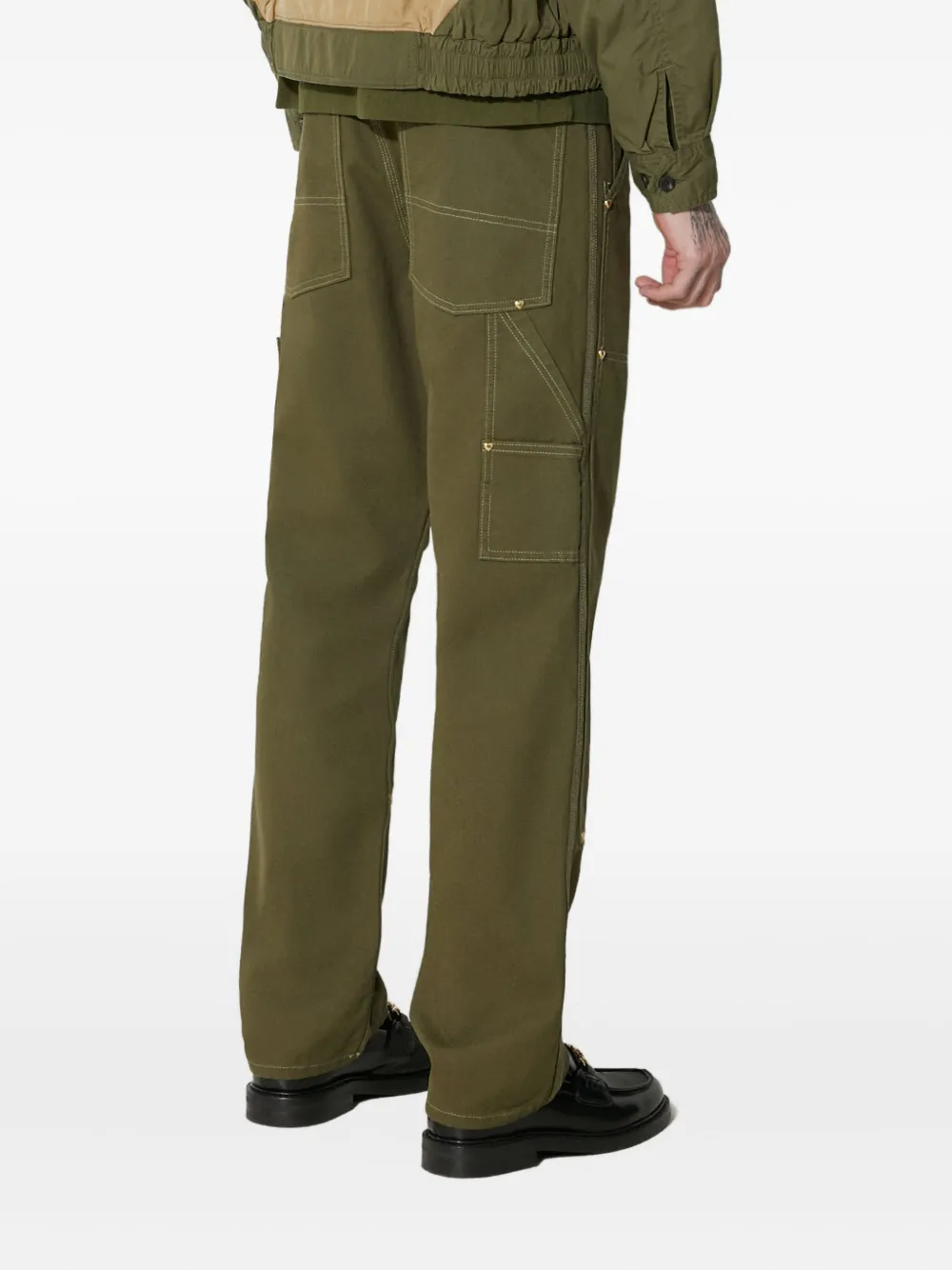 Human Made heart-detail utility trousers Groen