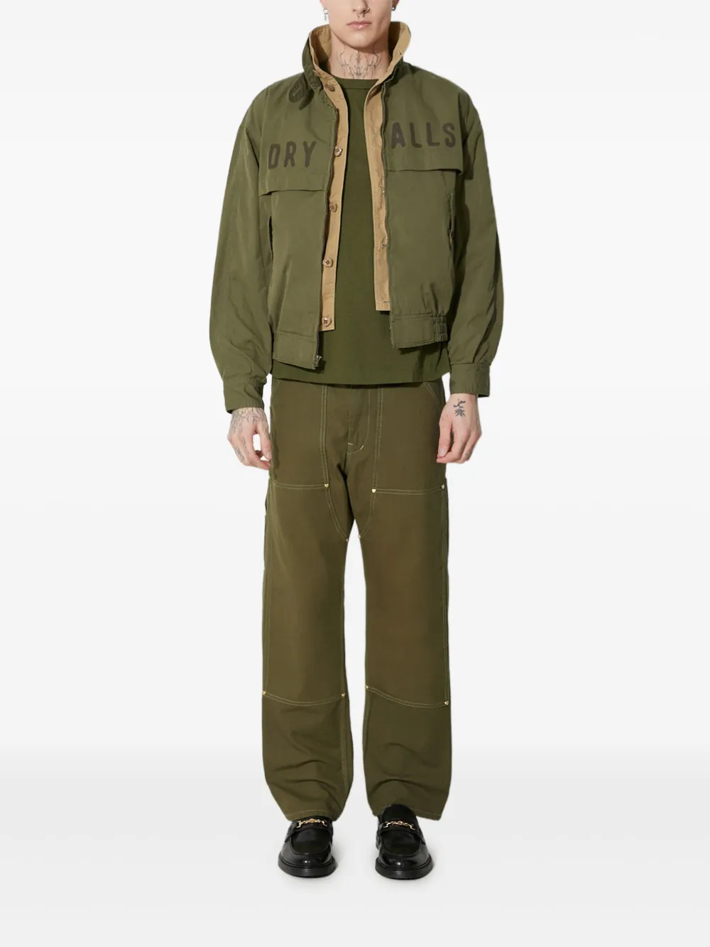 Human Made heart-detail utility trousers Groen