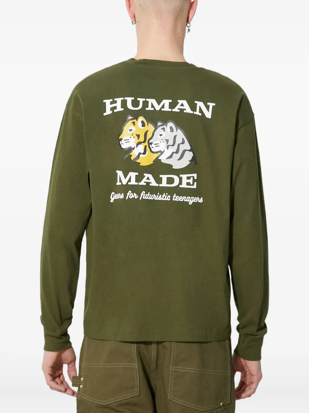 Human Made T-shirt met logoprint Groen