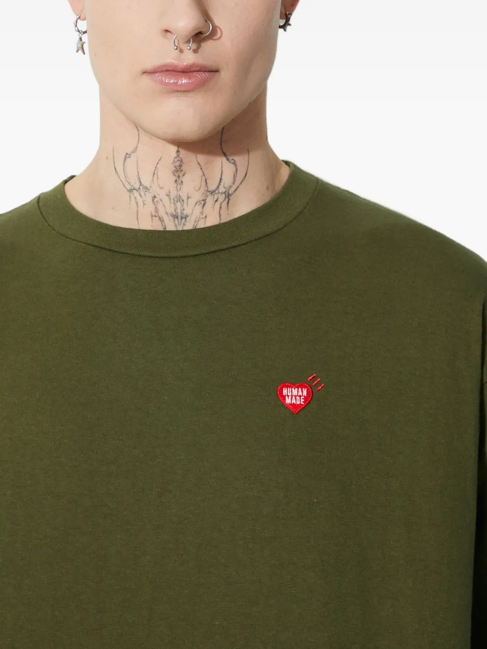 Human Made T-shirt met logoprint Groen