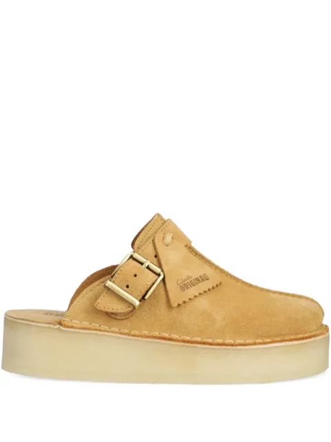 Clarks Originals buckle platform mules