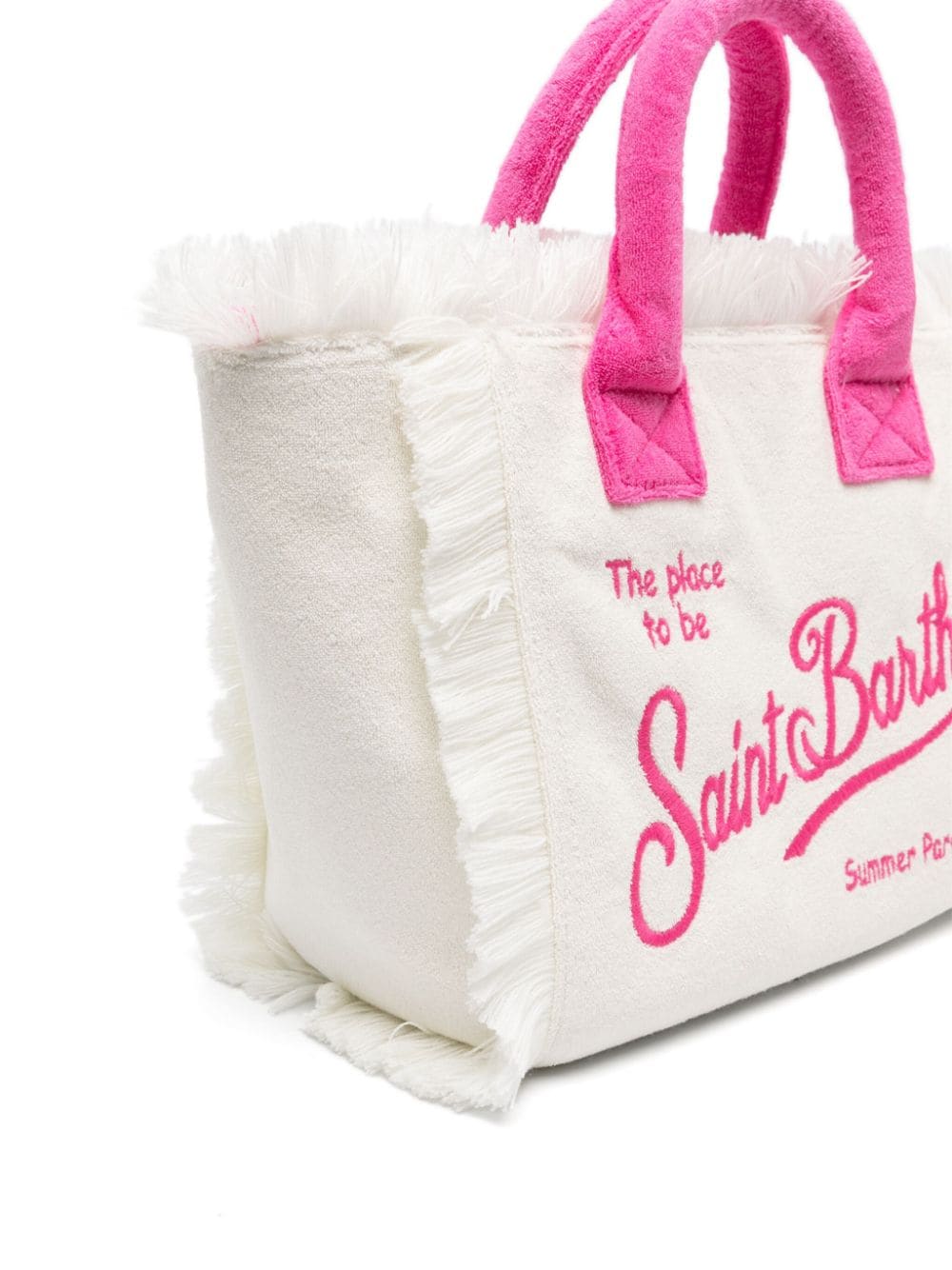 Shop Mc2 Saint Barth Colette Terry-cloth Tote Bag In White