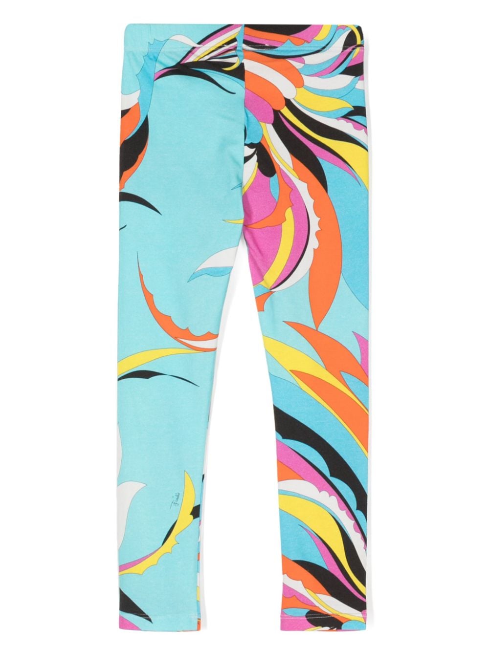 Image 2 of PUCCI Junior abstract-print cotton-blend leggings