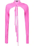 Jejia collarless silk sleeves - Pink