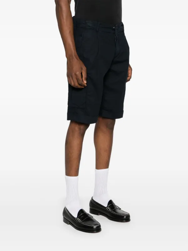 Herno straight-leg Cotton Cargo Shorts | Blue | FARFETCH