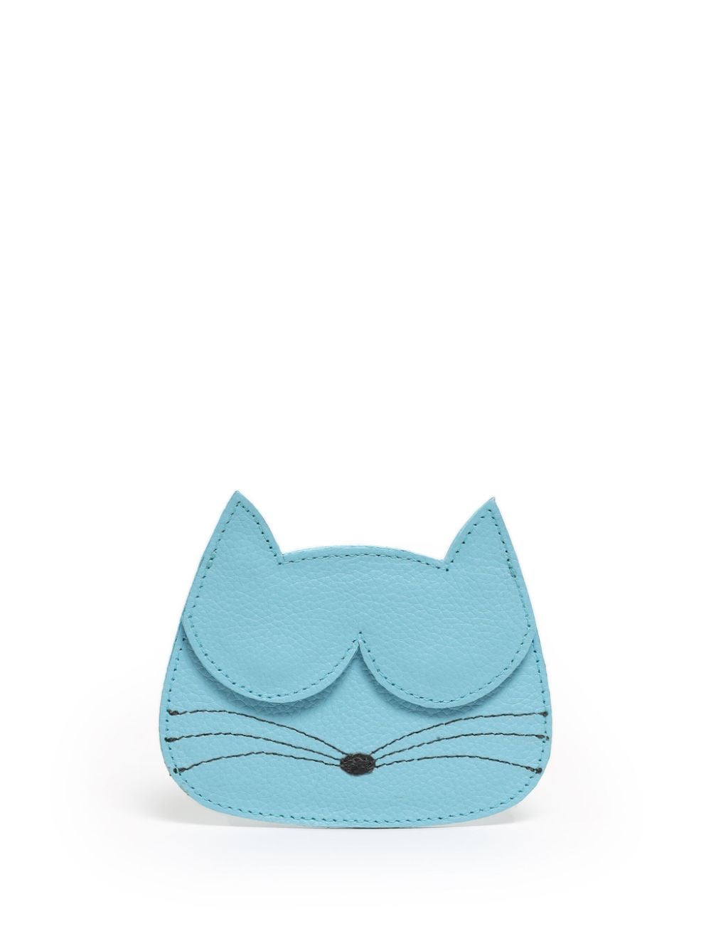 Sarah Chofakian Cat-shaped Leather Wallet In Blue
