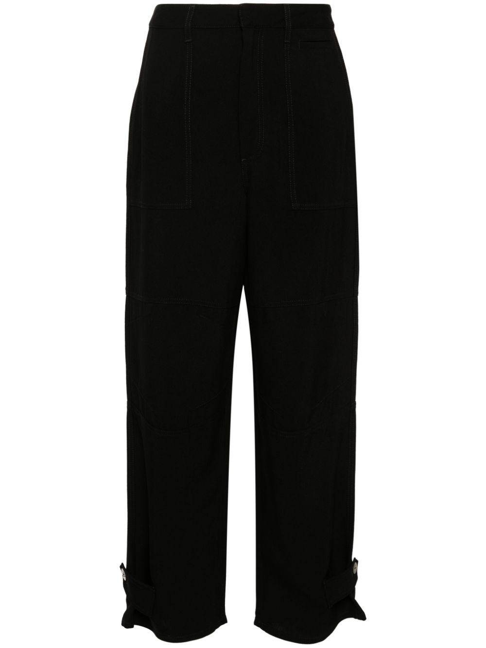 Anagram-tab tapered trousers