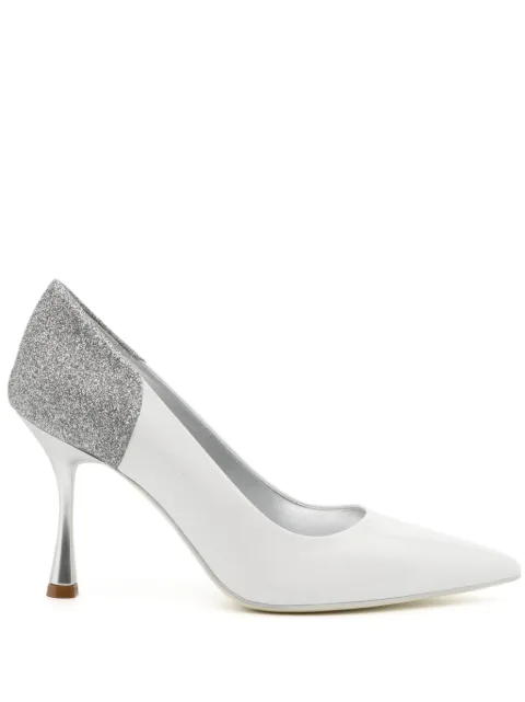 Madison.Maison Alena White/Silver High Heel Pumps 65mm