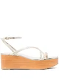 Stuart Weitzman Wovette wedge sandals - Gold