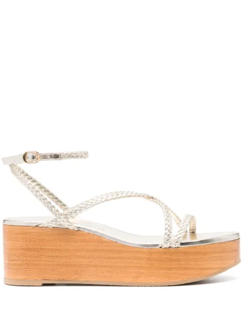 Stuart Weitzman Wovette wedge sandals