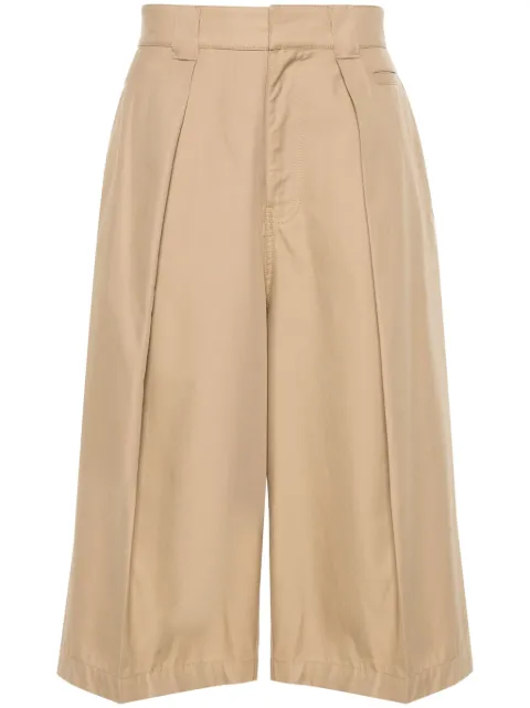 LOEWE pleated pressed-crease cropped trousers