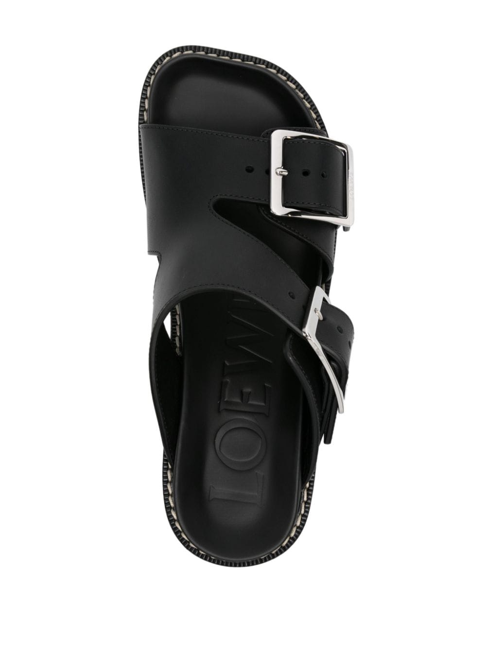 Shop Loewe 70mm Ease Buckle-straps Mules In Black