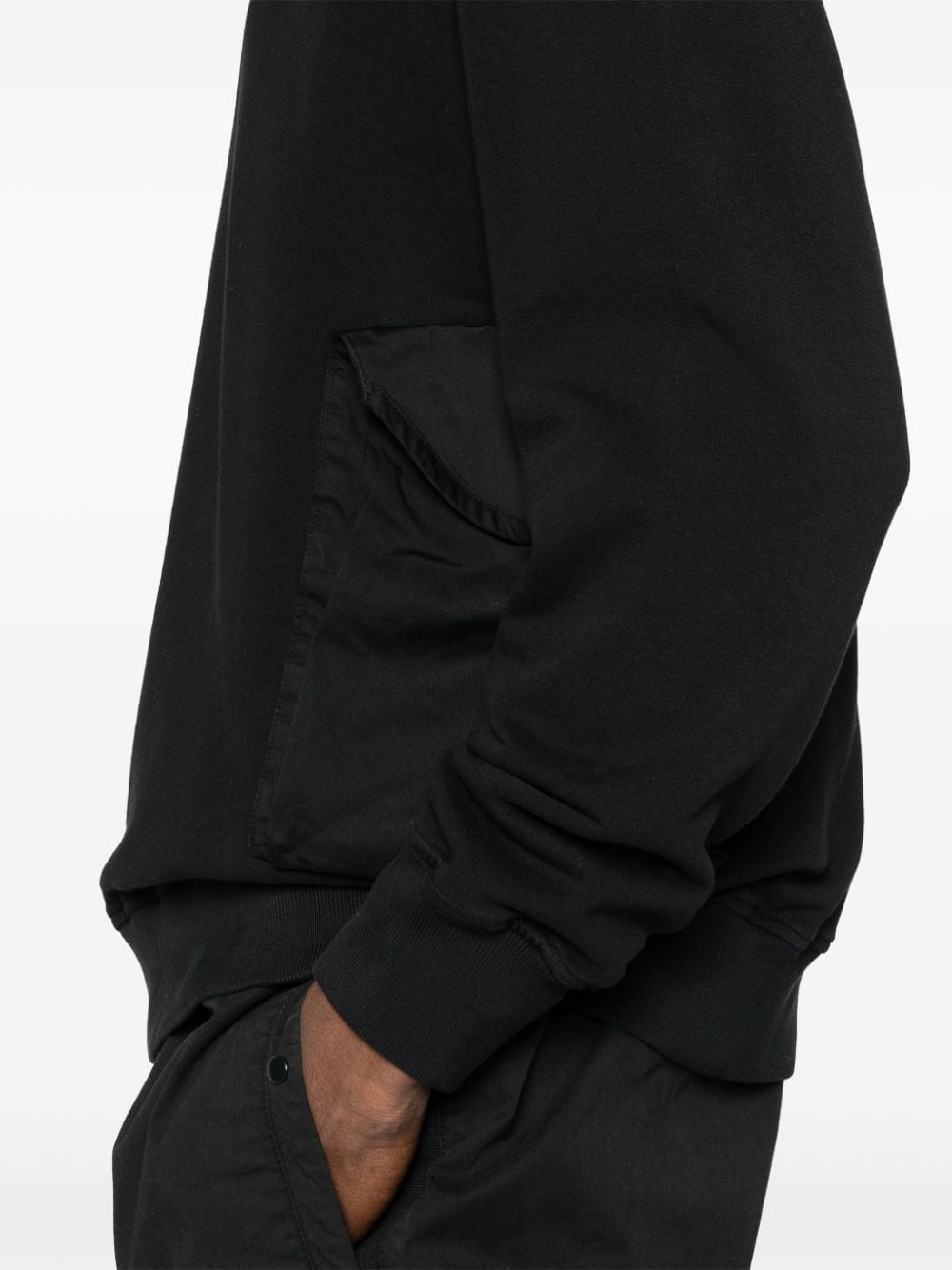 Shop C.p. Company Flap-pockets Cotton Sweatshirt In Black