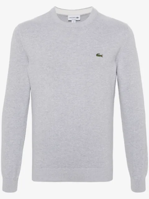 Lacoste mélange-effect cotton jumper