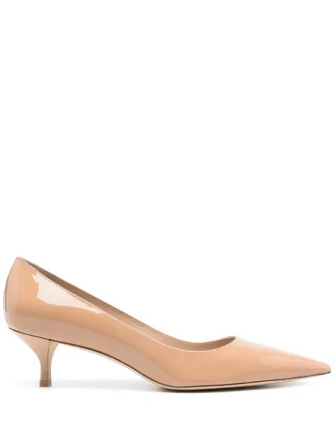 Stuart Weitzman Kitten 50mm leather pumps