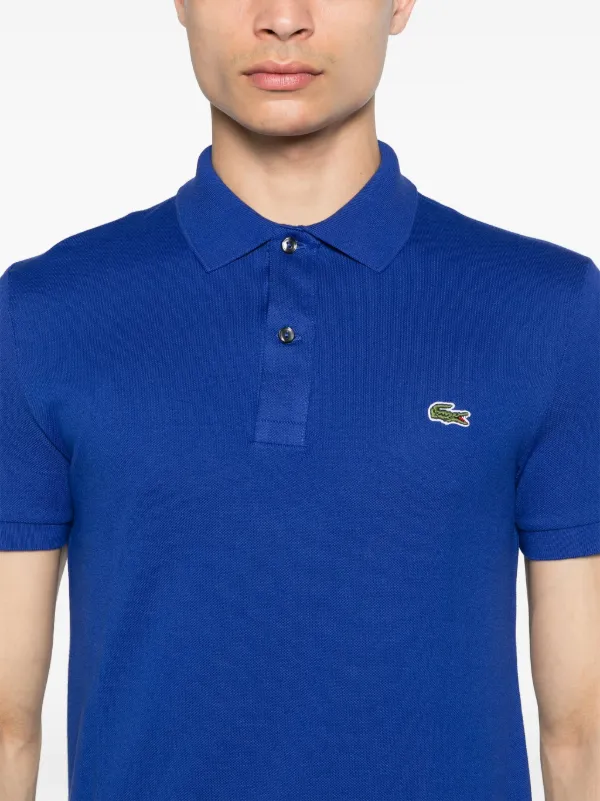 Lacoste Polo En Coton a Patch Logo Bleu FARFETCH MA