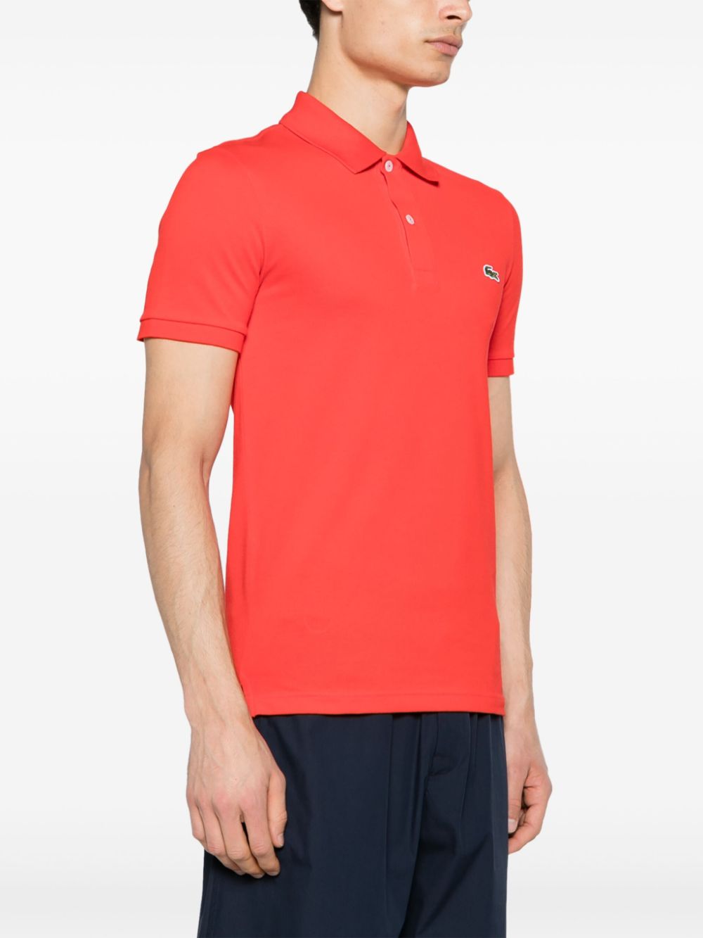 Lacoste Poloshirt met logopatch Rood