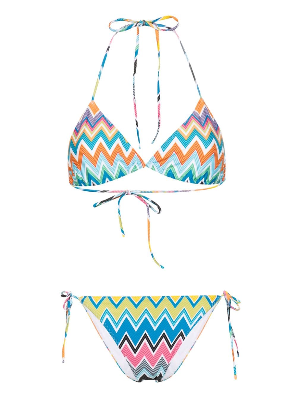 Missoni Zigzag-print Triangle Bikini In Multi