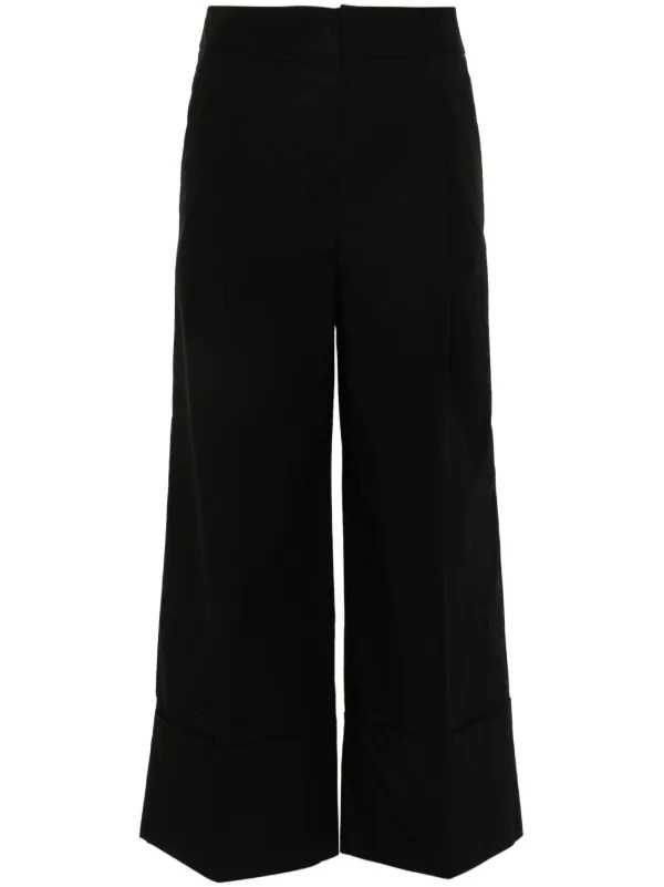 TWINSET クロップド ストレートパンツ | ブラック | FARFETCH JP