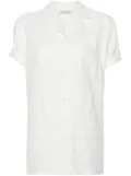 AMOTEA short-sleeve linen shirt - White